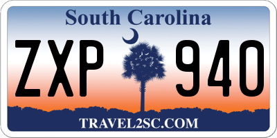 SC license plate ZXP940