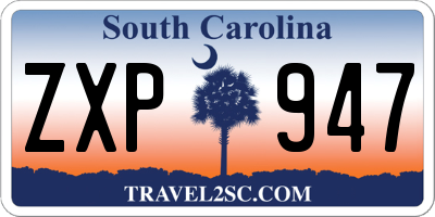 SC license plate ZXP947