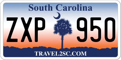 SC license plate ZXP950