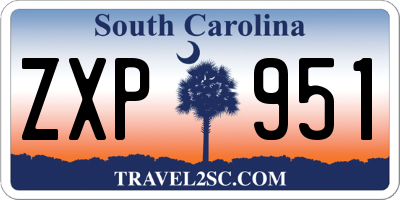 SC license plate ZXP951