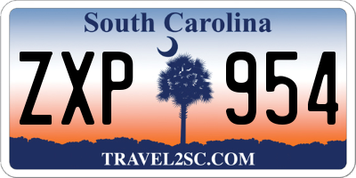 SC license plate ZXP954