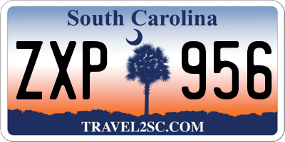 SC license plate ZXP956