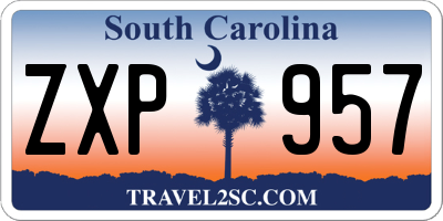SC license plate ZXP957