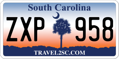 SC license plate ZXP958