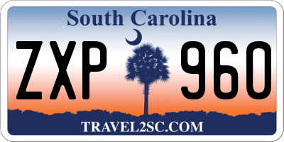 SC license plate ZXP960