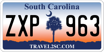 SC license plate ZXP963