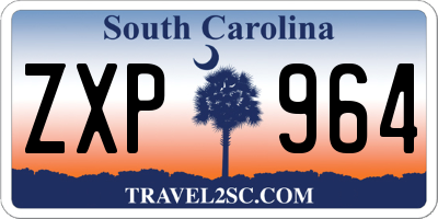 SC license plate ZXP964