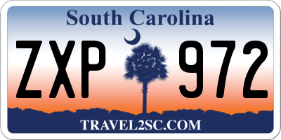 SC license plate ZXP972