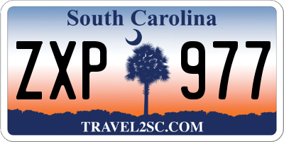 SC license plate ZXP977