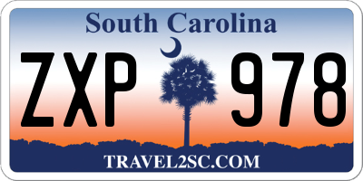 SC license plate ZXP978