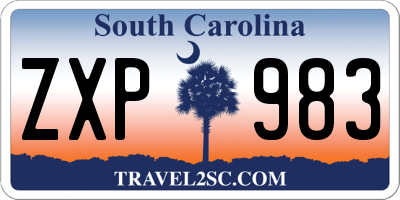 SC license plate ZXP983