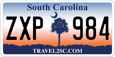 SC license plate ZXP984