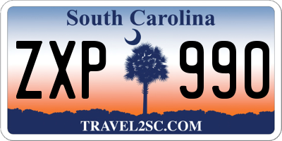 SC license plate ZXP990