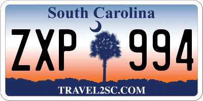 SC license plate ZXP994