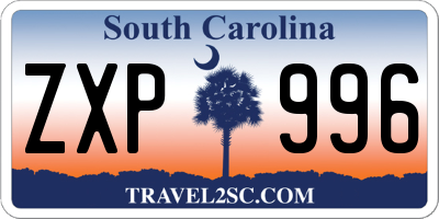 SC license plate ZXP996