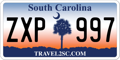 SC license plate ZXP997
