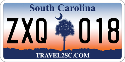 SC license plate ZXQ018