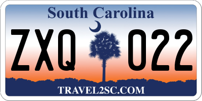 SC license plate ZXQ022