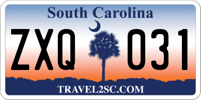 SC license plate ZXQ031