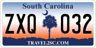 SC license plate ZXQ032