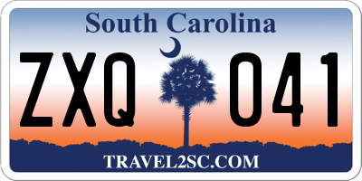 SC license plate ZXQ041