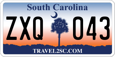 SC license plate ZXQ043
