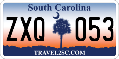 SC license plate ZXQ053