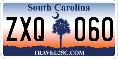 SC license plate ZXQ060