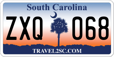 SC license plate ZXQ068