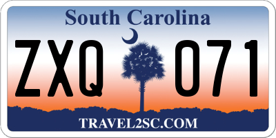 SC license plate ZXQ071