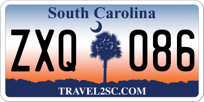 SC license plate ZXQ086