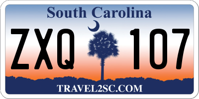 SC license plate ZXQ107