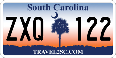 SC license plate ZXQ122