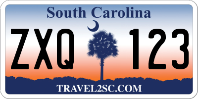 SC license plate ZXQ123