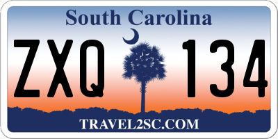 SC license plate ZXQ134