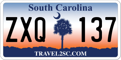 SC license plate ZXQ137