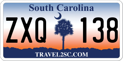 SC license plate ZXQ138