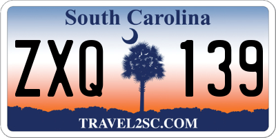 SC license plate ZXQ139