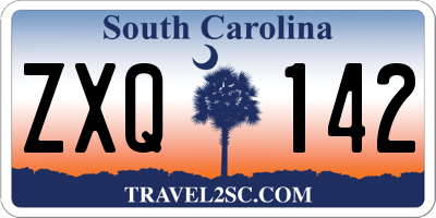 SC license plate ZXQ142