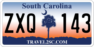 SC license plate ZXQ143