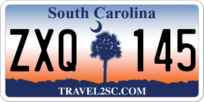 SC license plate ZXQ145