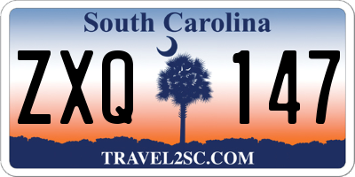SC license plate ZXQ147