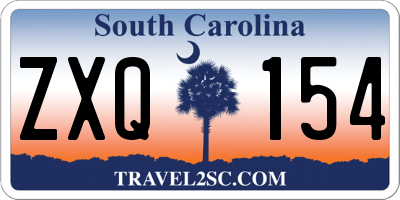 SC license plate ZXQ154
