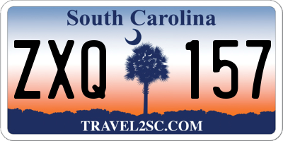 SC license plate ZXQ157