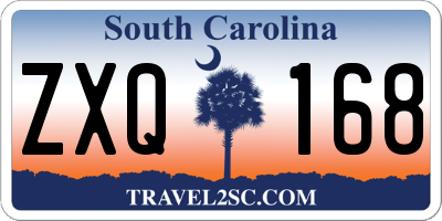 SC license plate ZXQ168
