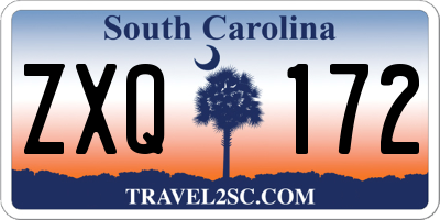 SC license plate ZXQ172