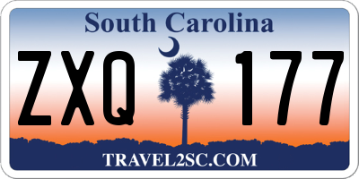 SC license plate ZXQ177