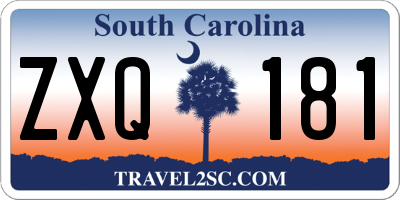 SC license plate ZXQ181