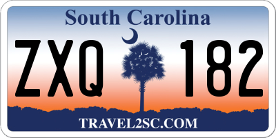 SC license plate ZXQ182