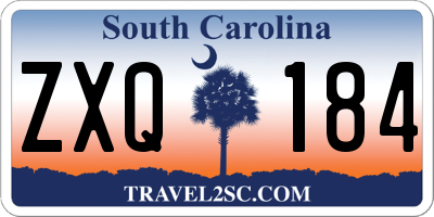 SC license plate ZXQ184
